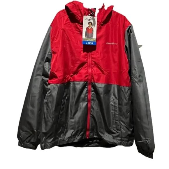Eddie Bauer Boy's Jacket 3 in 1 Systems Chili Pepper Red Large NWT - Picture 1 of 6